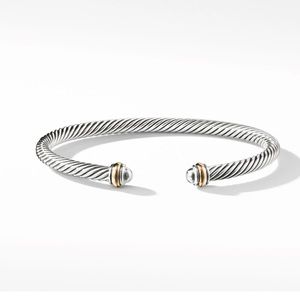 DAVID YURMAN-Cable Classics Bracelet in Sterling Silver with 18K Yellow Gold